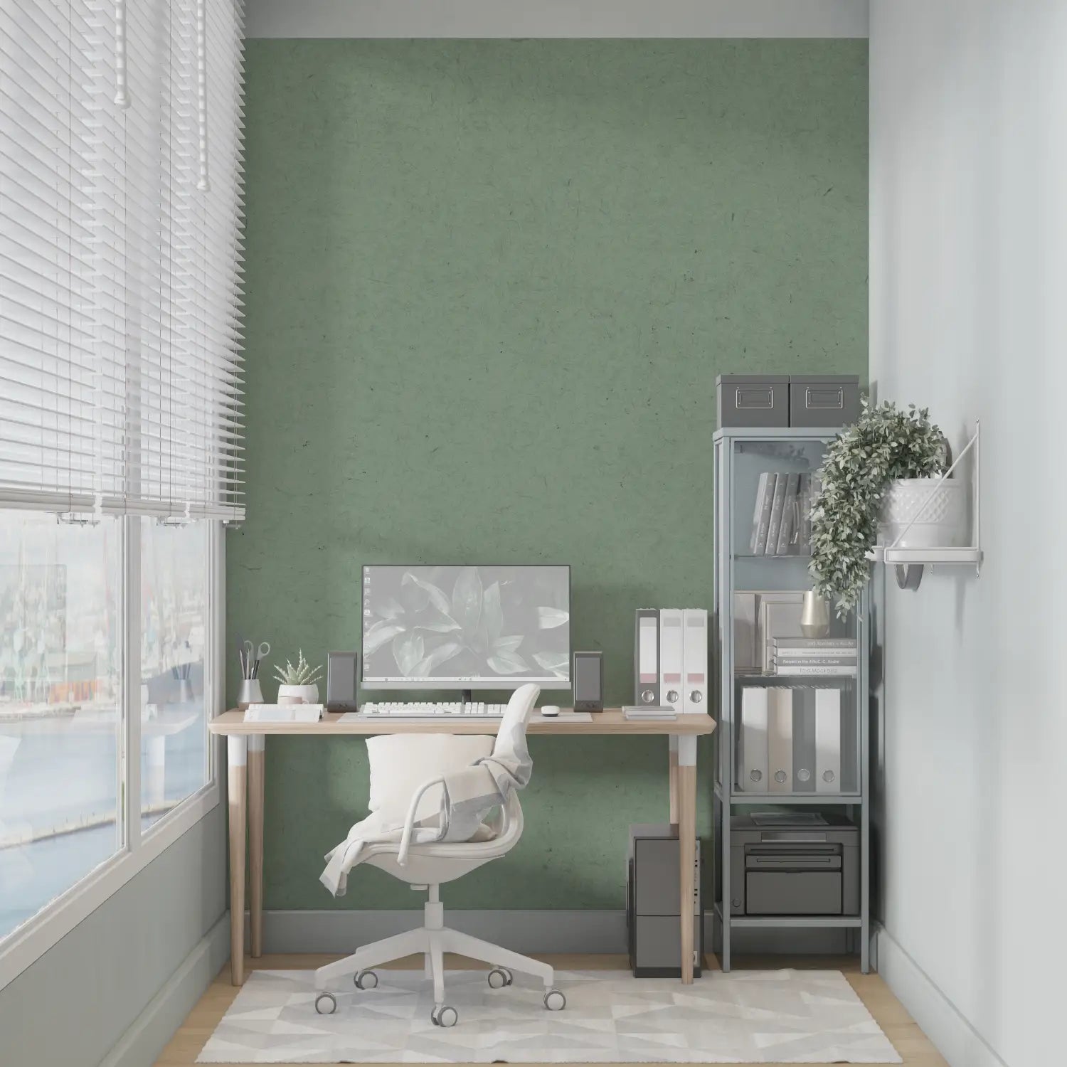 Retro Wallpaper - Plain Pastel Green Texture