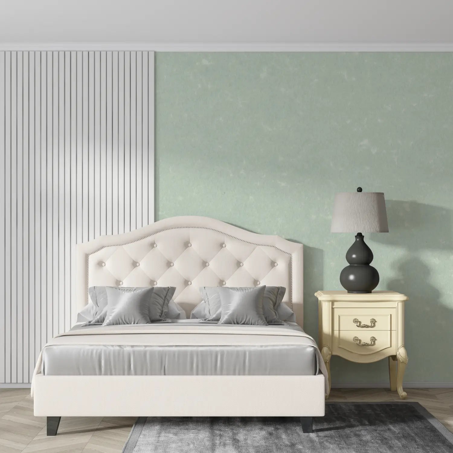 Papier Peint Art & Déco - Marbré Vert Clair