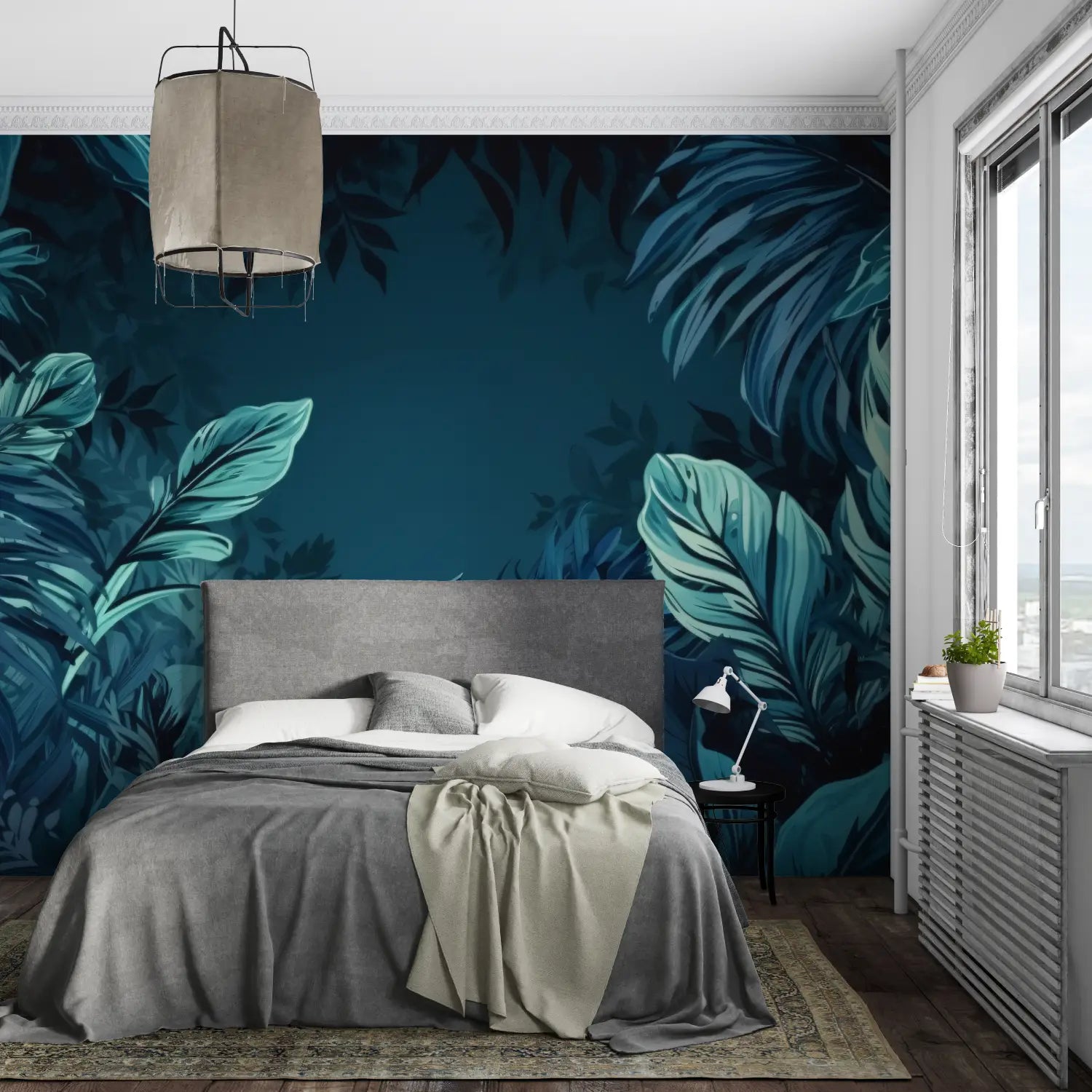 Papier Peint Tropical - Jungle Nocturne Mystique