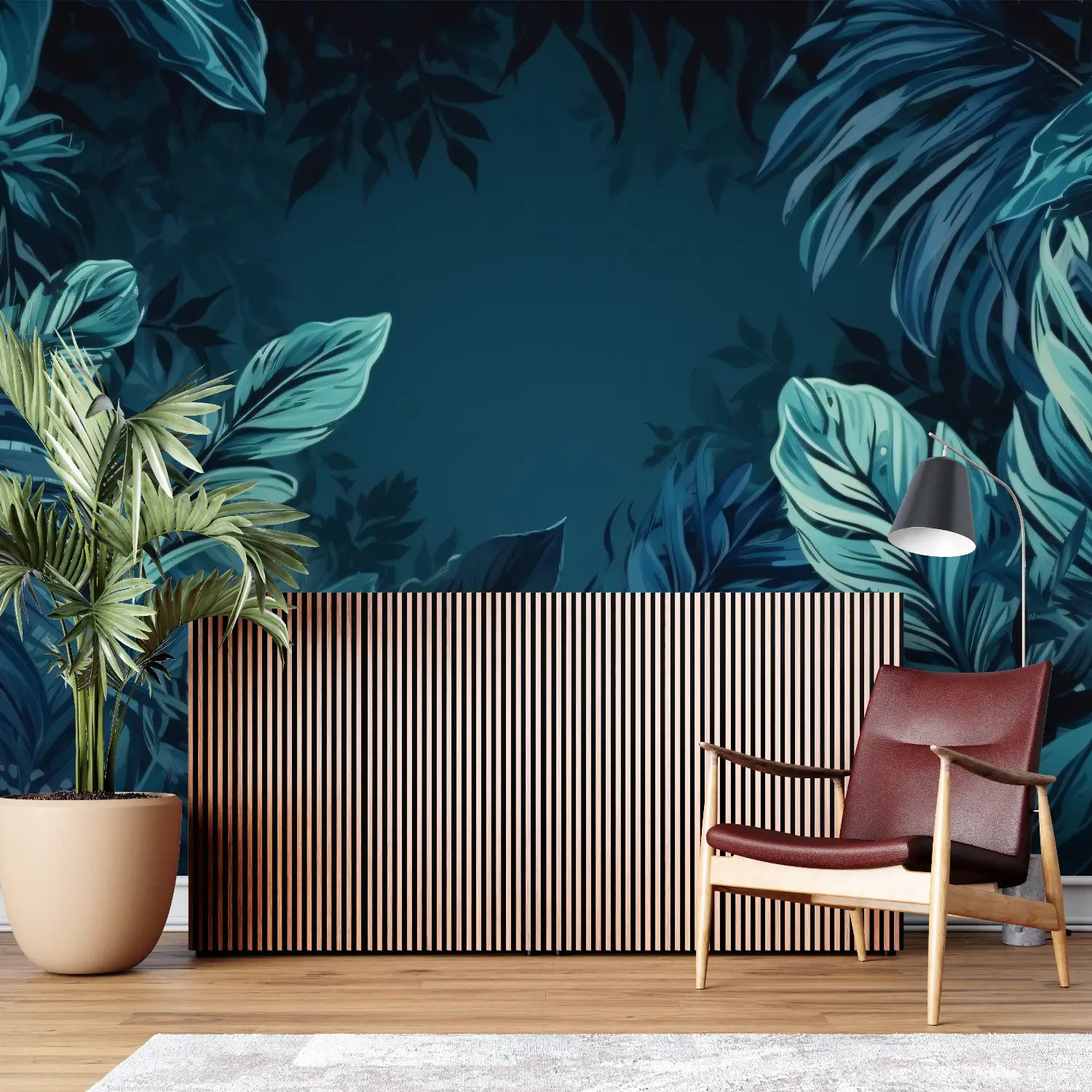 Papier Peint Tropical - Jungle Nocturne Mystique