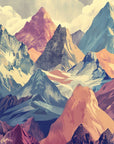 Graphic Wallpaper – Colorful Geometric Mountain Range
