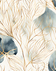 Luxury wallpaper – Golden foliage on a watercolor background