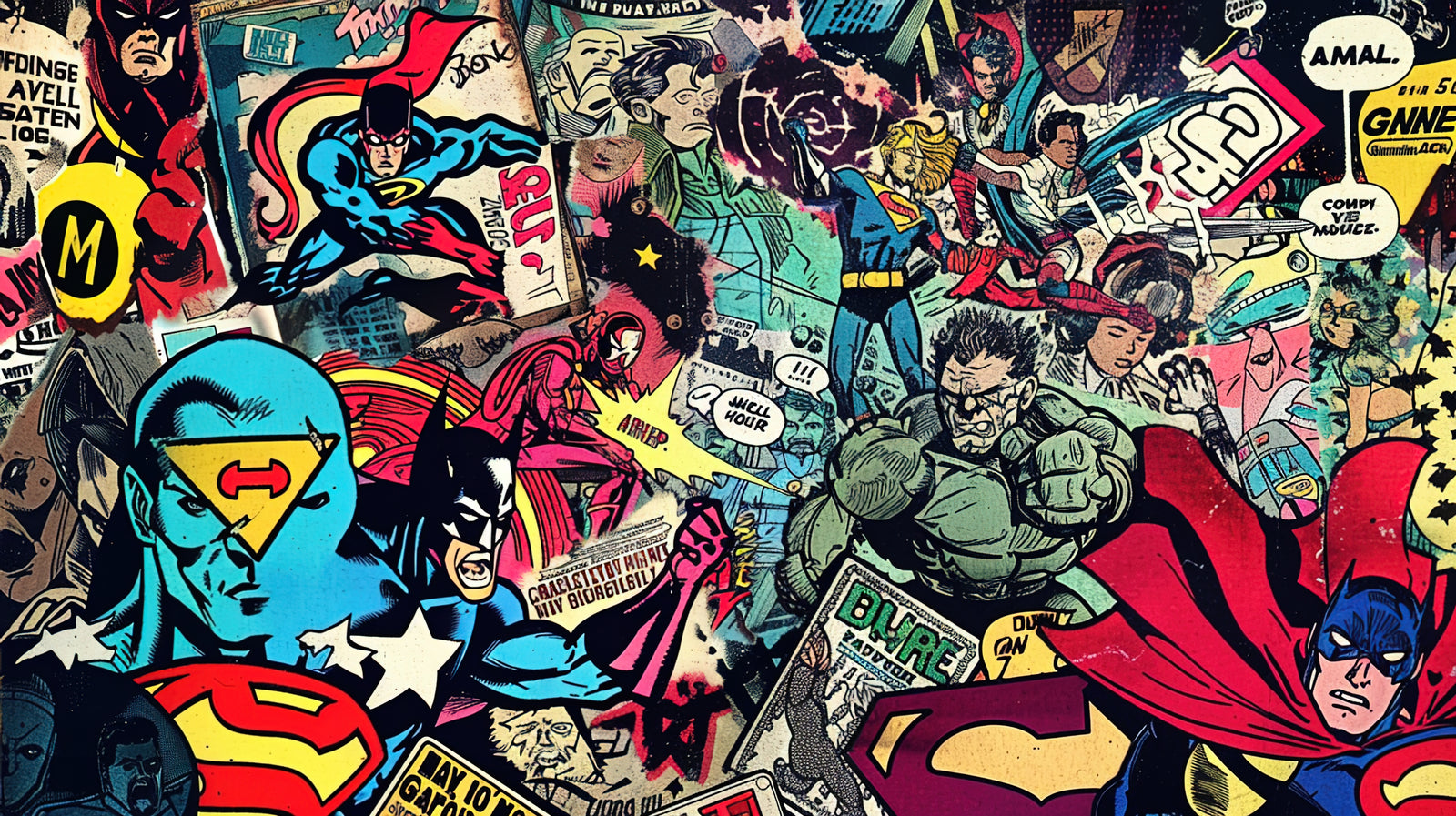 Comic Book Wallpaper – Retro Superheroes