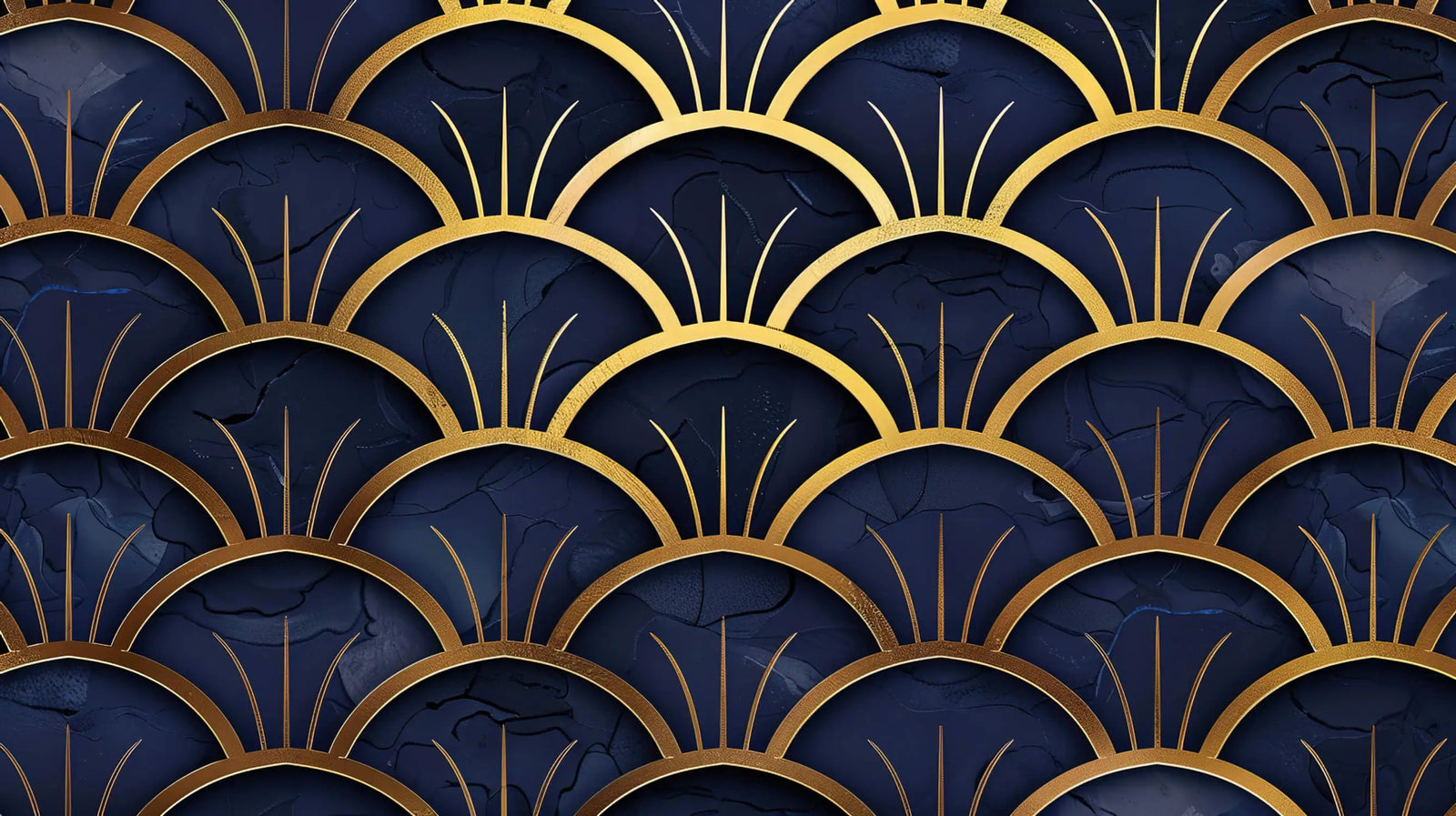 Japanese Wallpaper - Golden and Textured Fans