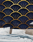 Japanese Wallpaper - Golden and Textured Fans