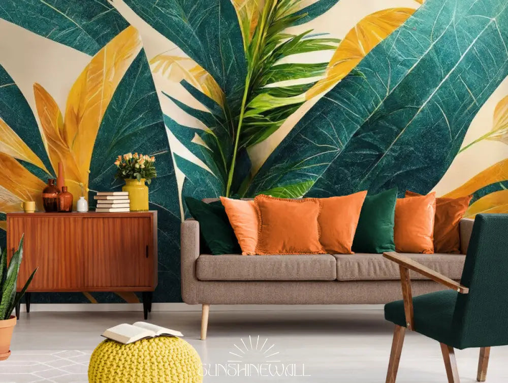 Papier Peint Design - Feuillage Tropical