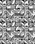 Papier Peint Design - Géométrique Noir Et Blanc