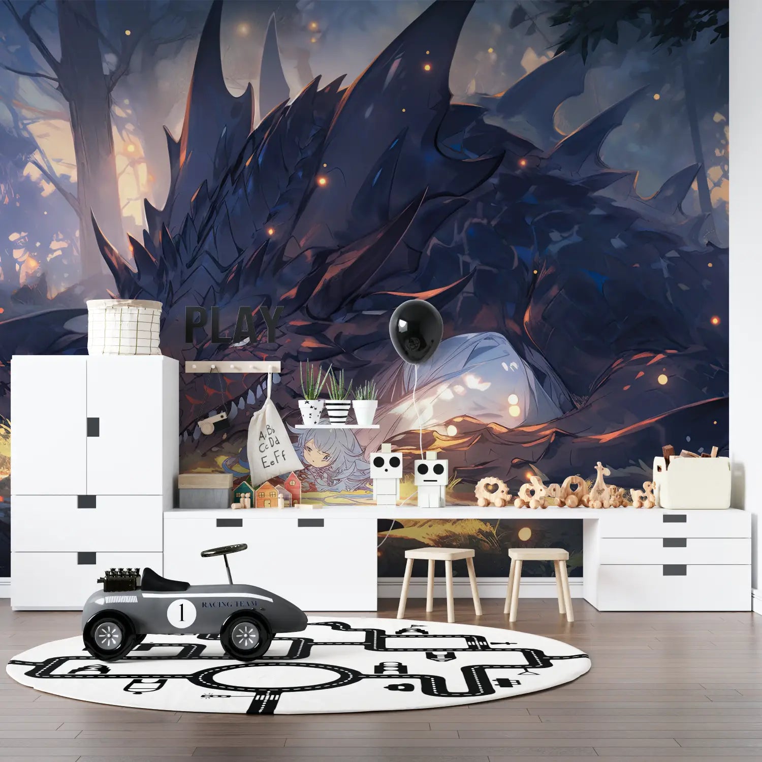 Animal Wallpaper - Dragon and Girl Complicity