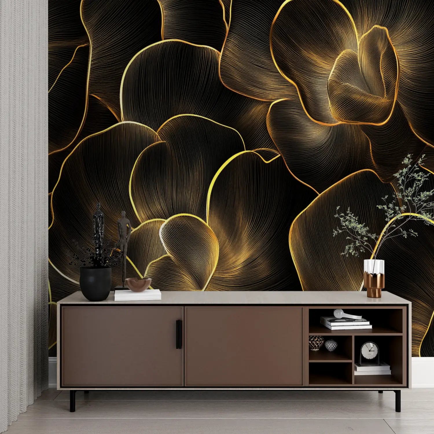 Foliage Wallpaper - Golden Shade