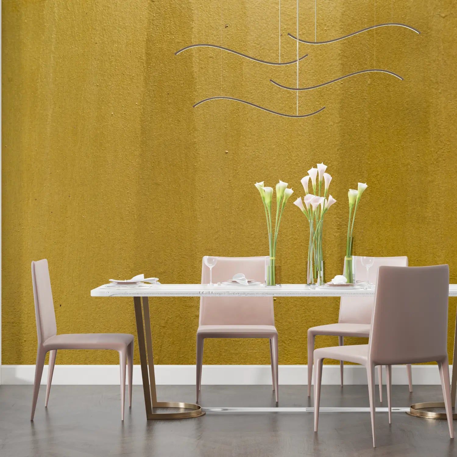 Papier Peint Art & Déco – Fond Doré Texturé
