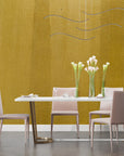 Papier Peint Art & Déco – Fond Doré Texturé