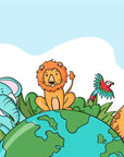 Papier Peint Enfant - Animaux Du Monde
