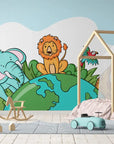 Papier Peint Enfant - Animaux Du Monde