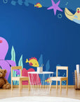 Papier Peint Enfant - Animaux Marins