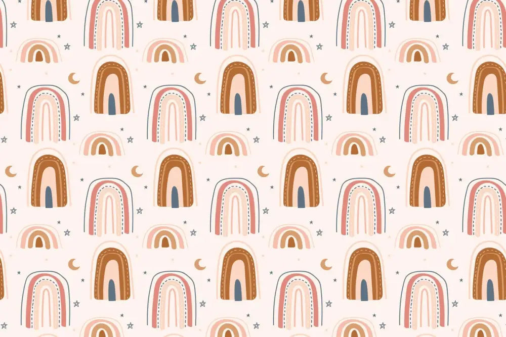 Papier Peint Enfant - Arc-En-Ciel Terracotta