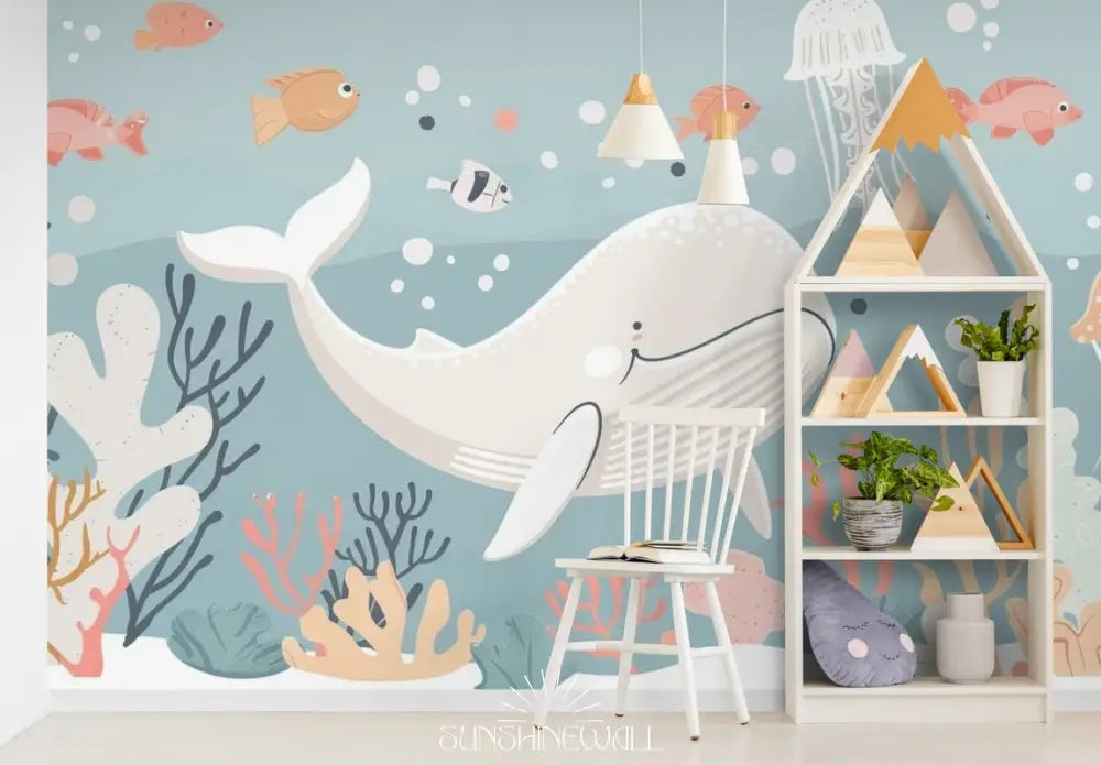 Papier Peint Enfant - Baleine