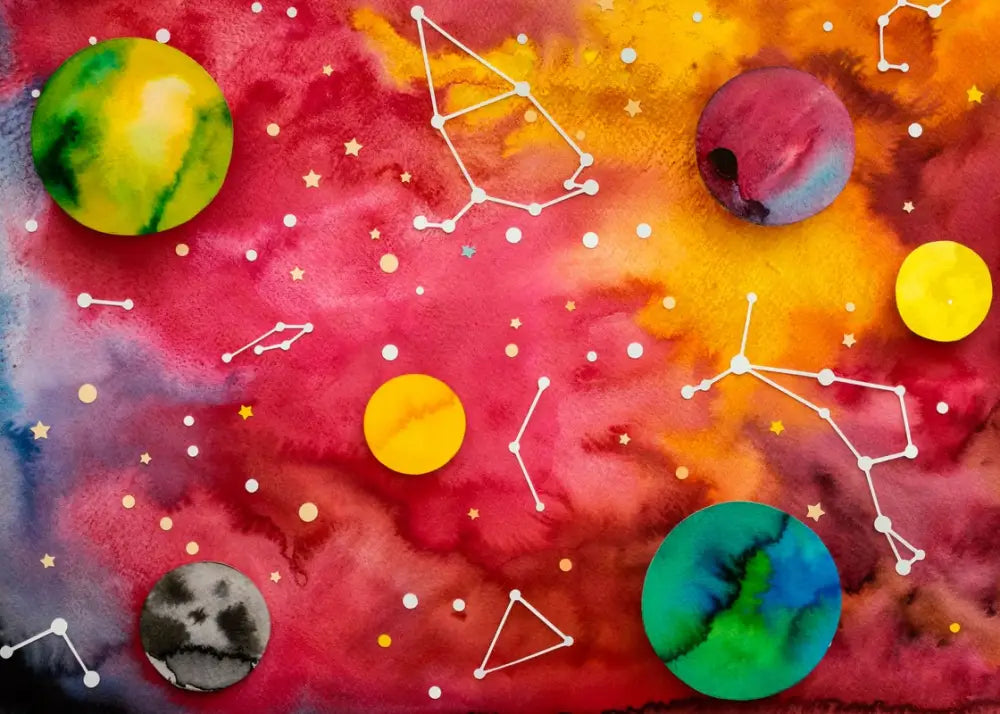 Papier Peint Enfant - Constellations Mystérieuses