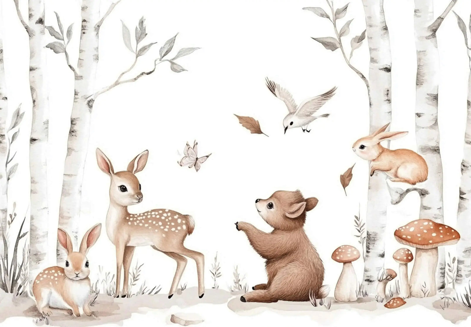 Forest Wallpaper - Sweet Animal Harmony