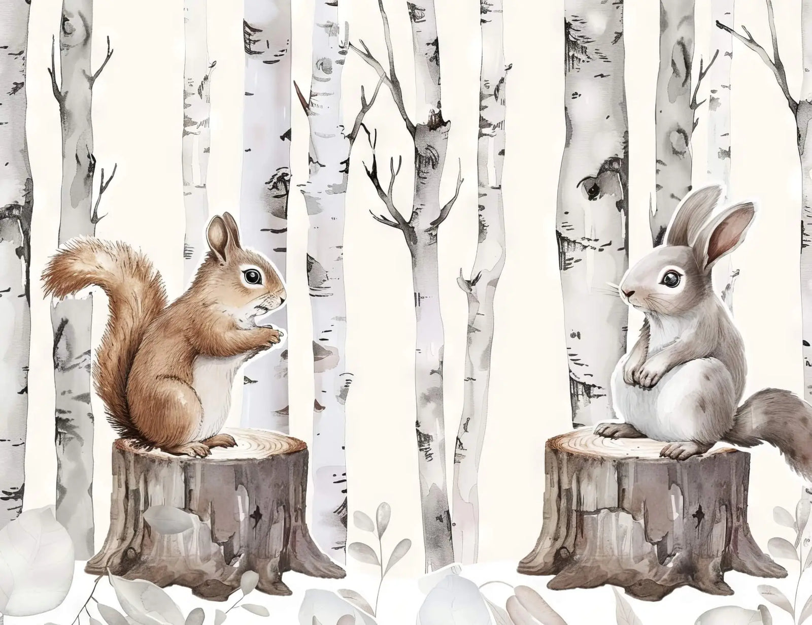 Papier Peint Forêt - Rencontre dans les Bois