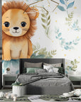 Papier Peint Enfant - Petit Lion Curieux