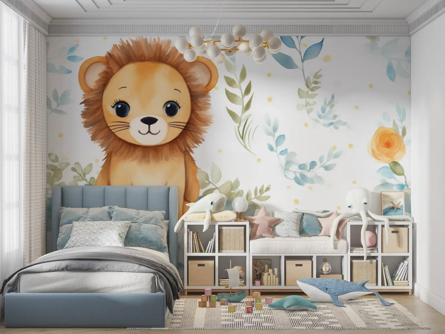 Children's Wallpaper - Curious Little Lion