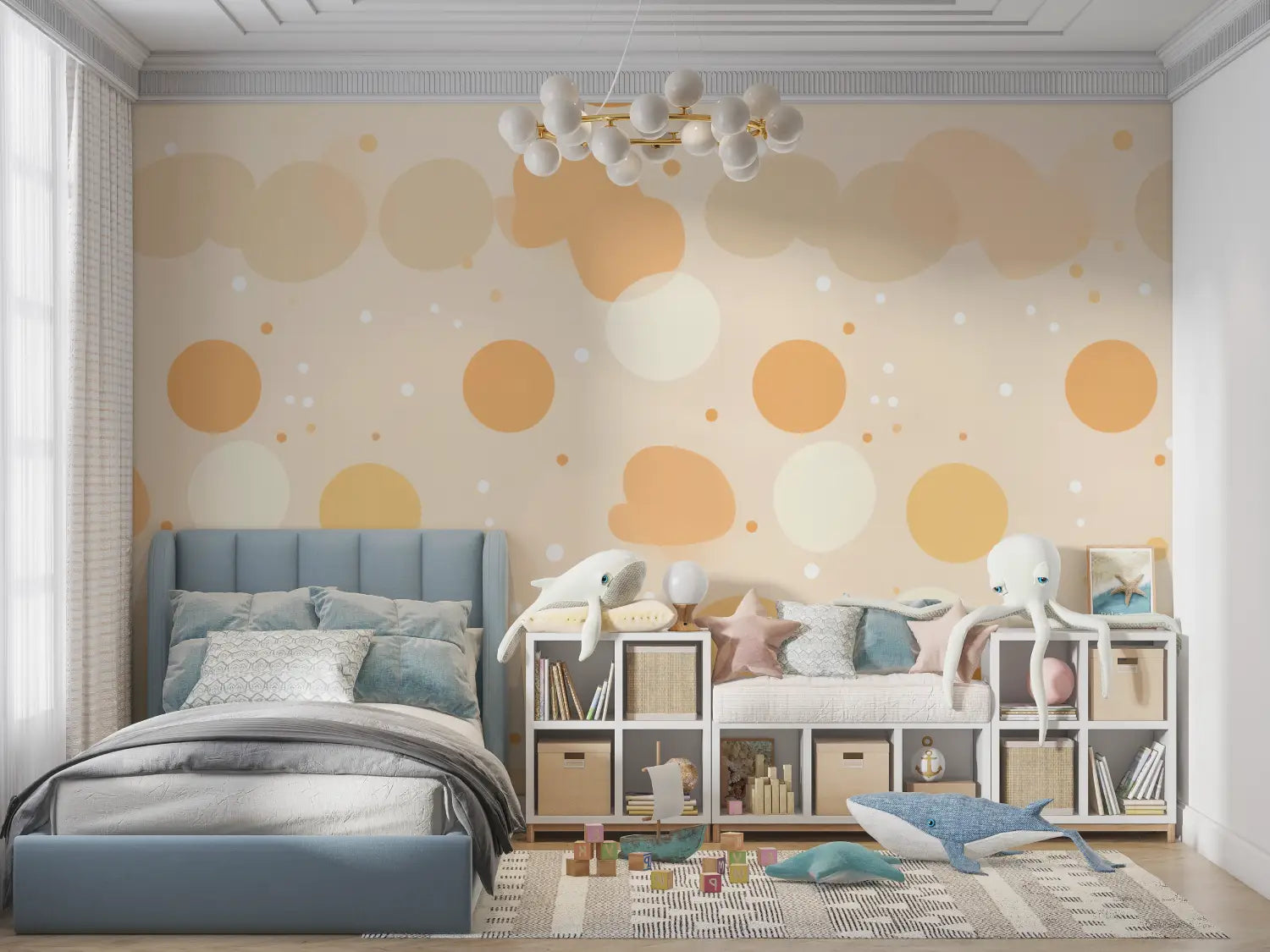 Geometric Wallpaper - Delicate Pastel Polka Dots