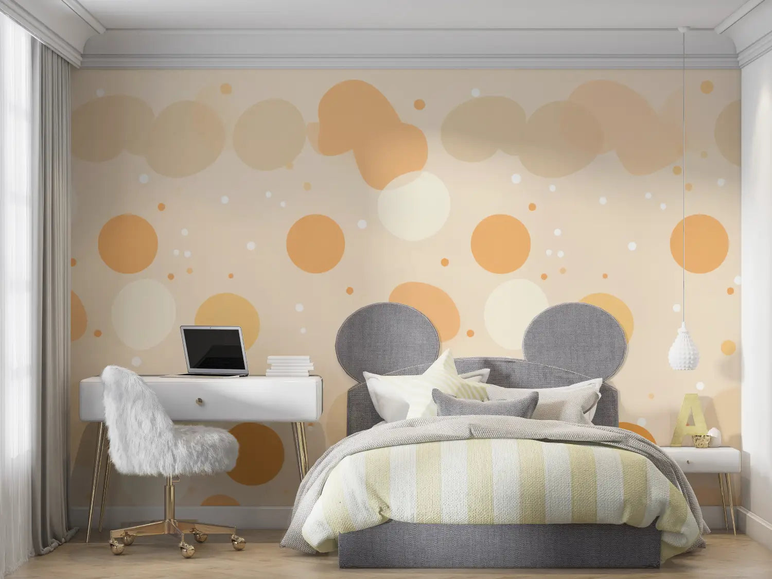 Geometric Wallpaper - Delicate Pastel Polka Dots
