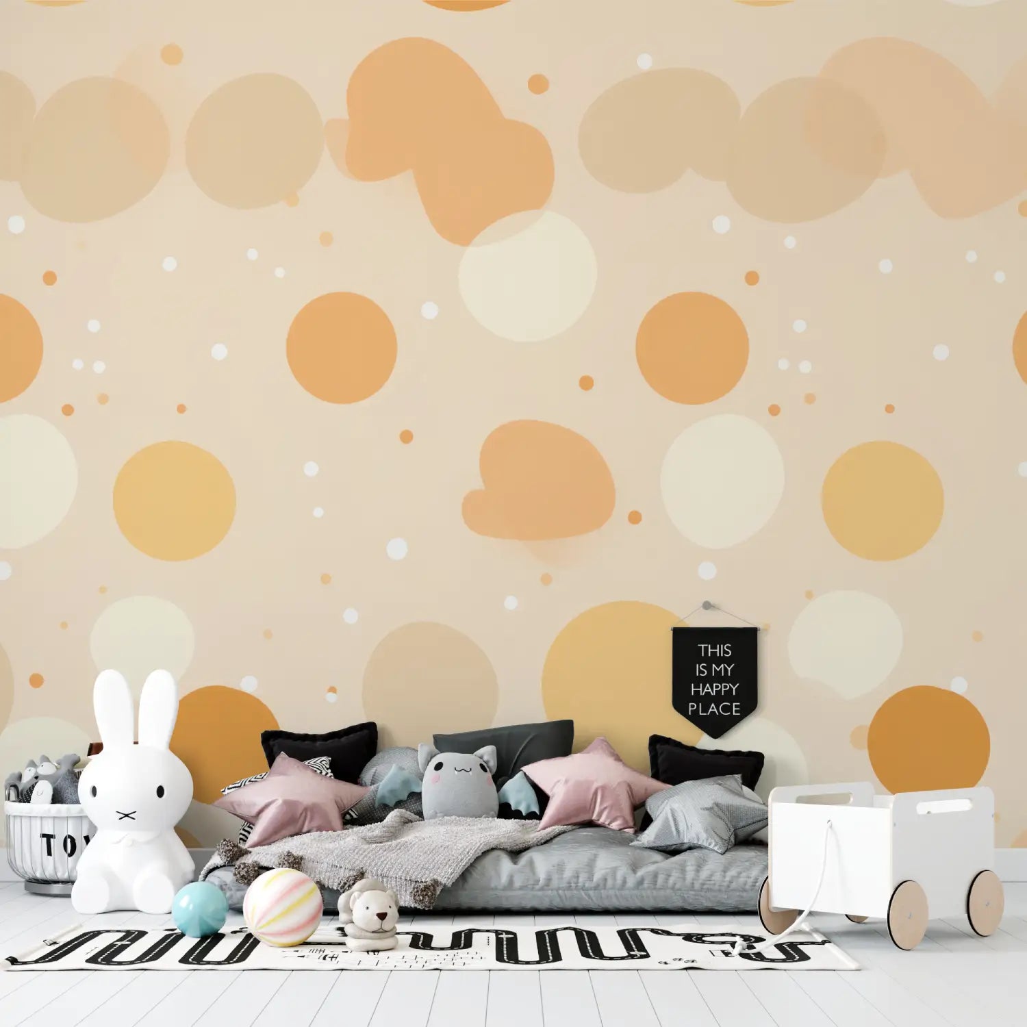 Geometric Wallpaper - Delicate Pastel Polka Dots