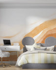 Mountain Wallpaper - Ochre and White Curves