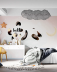 Papier Peint Enfant - Panda Endormi sur un Nuage