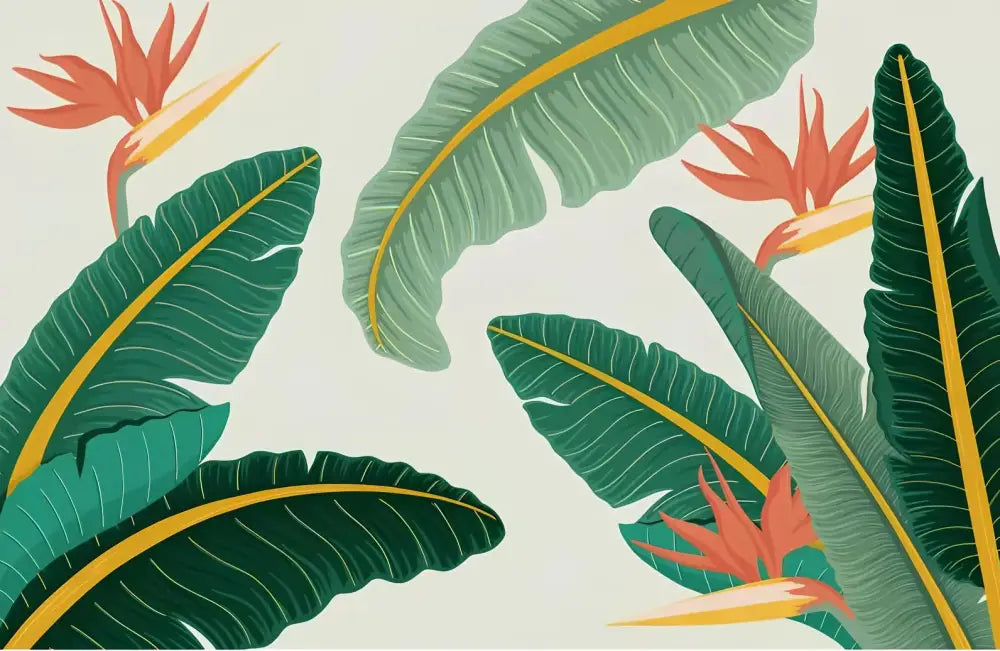 Papier Peint Enfant - Plantes Tropicales Modernes