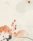 Papier Peint Floral - Bouquet Abstrait en Terre de Sienne