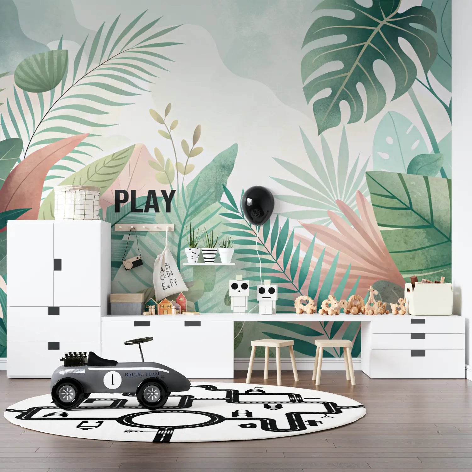 Papier Peint Tropical - Feuillage Aquarelle