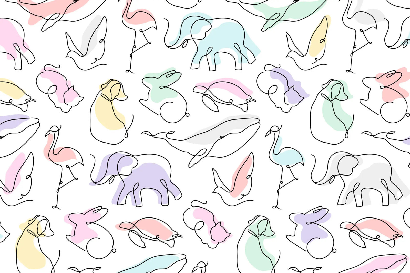 Animal Wallpaper - Colorful Animal Sketches