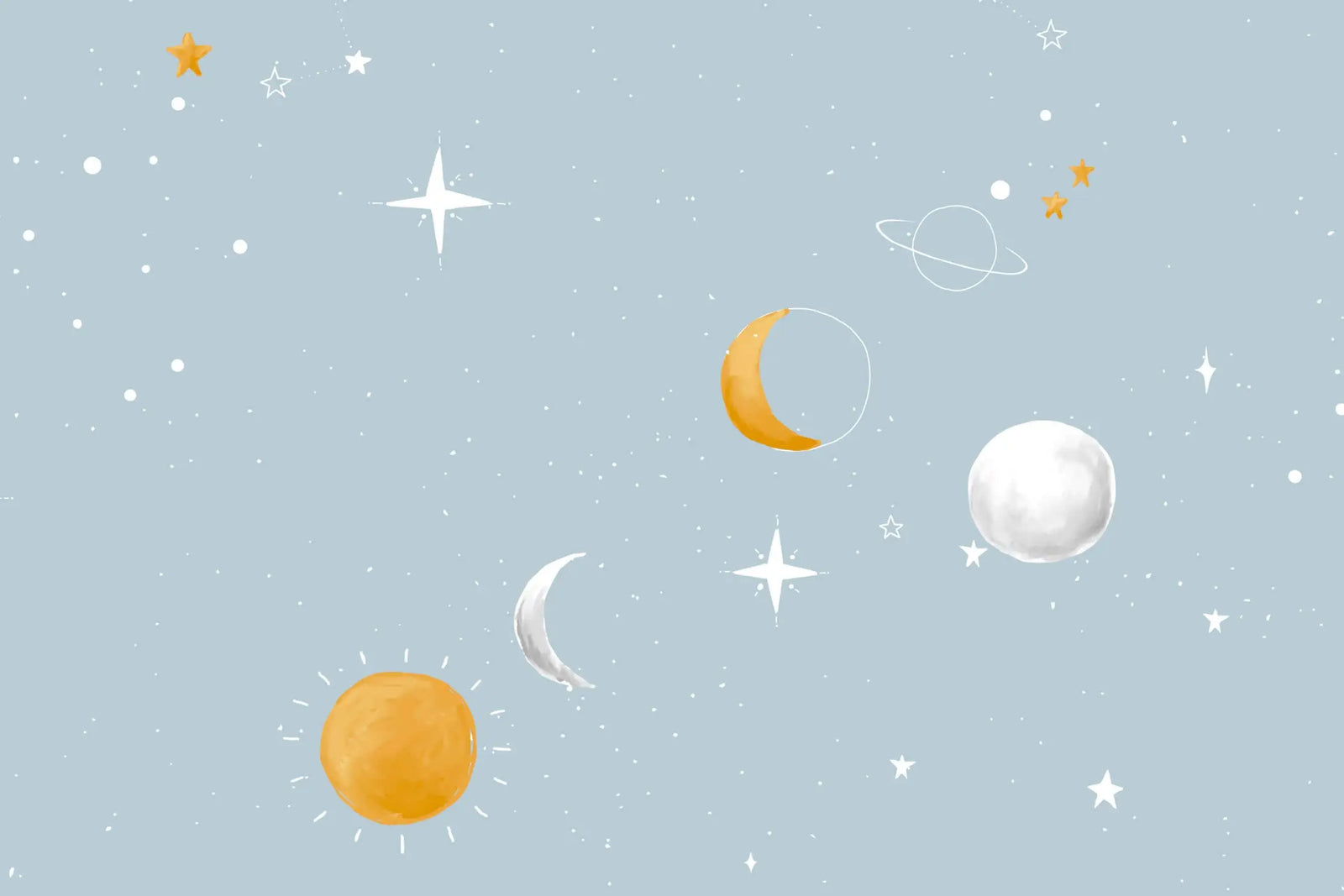 Children's Wallpaper - Magical Moon and Stars