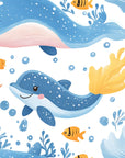 Papier Peint Enfant - Baleines Heureuses