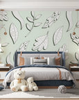 Foliage Wallpaper - Soft Graphic Leaves