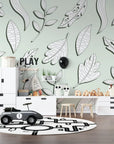 Foliage Wallpaper - Soft Graphic Leaves