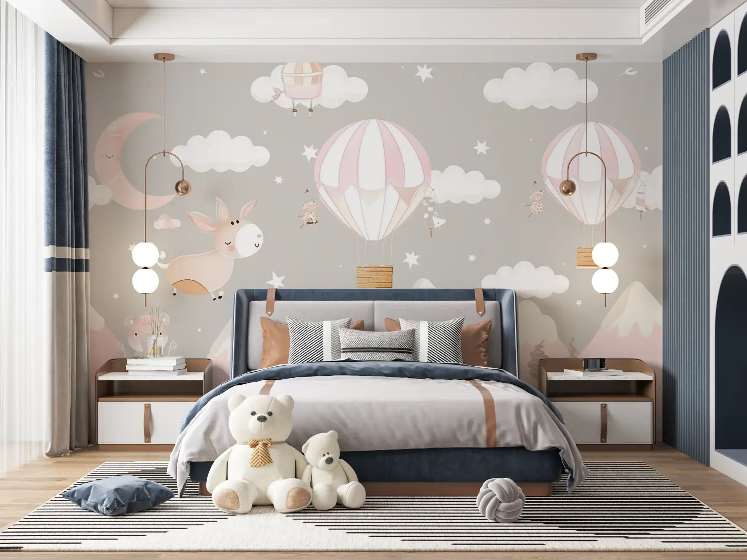 Children's Wallpaper - Hot Air Balloon Daydream
