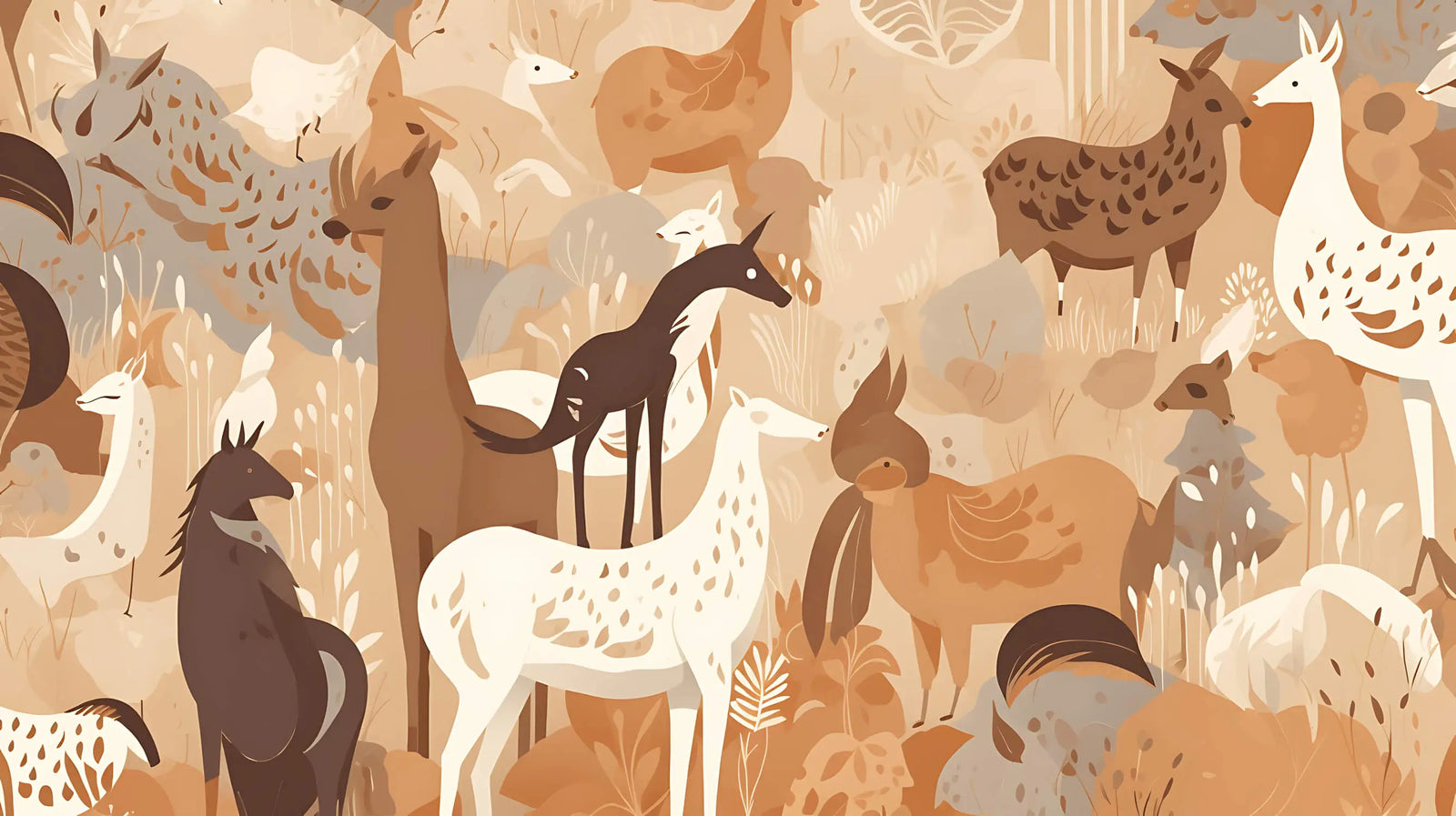 Animal Wallpaper - Wildlife in Soft Shades