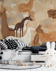 Papier Peint Animaux - Faune Sauvage en Teintes Douces