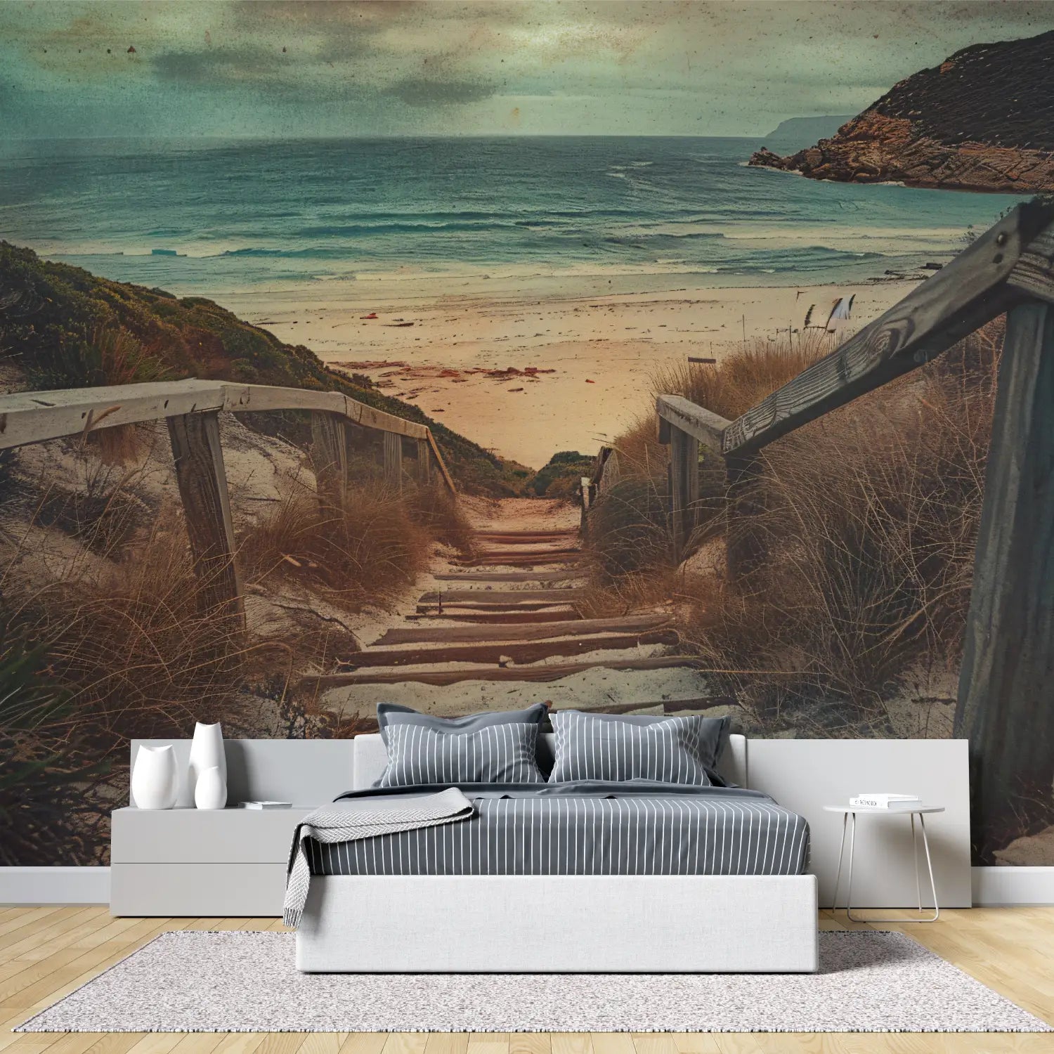 Vintage Wallpaper - Stairway to the Ocean