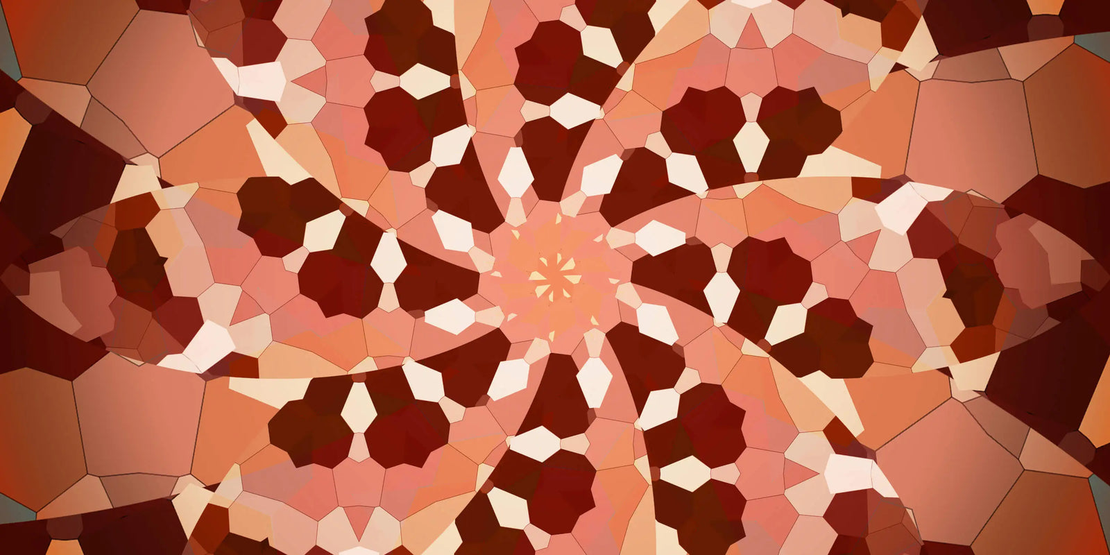 Geometric Wallpaper - Warm Kaleidoscope