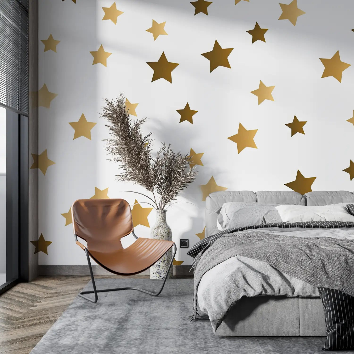 Children's Wallpaper - Golden Star Rain