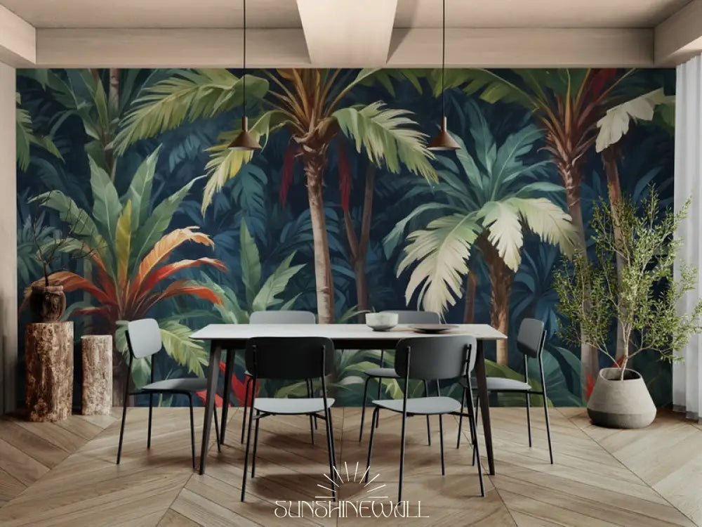 Papier Peint Exotique - Arbres Tropicaux