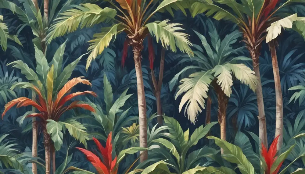 Papier Peint Exotique - Arbres Tropicaux