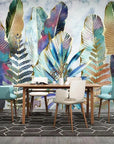 Foliage Wallpaper - Colorful Ferns and Palms