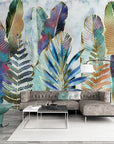 Foliage Wallpaper - Colorful Ferns and Palms