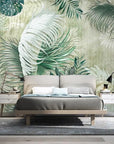 Foliage Wallpaper - Tropical Jungle in Green Gradient