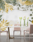 Papier Peint Feuillage – Bouquet Vert et Doré